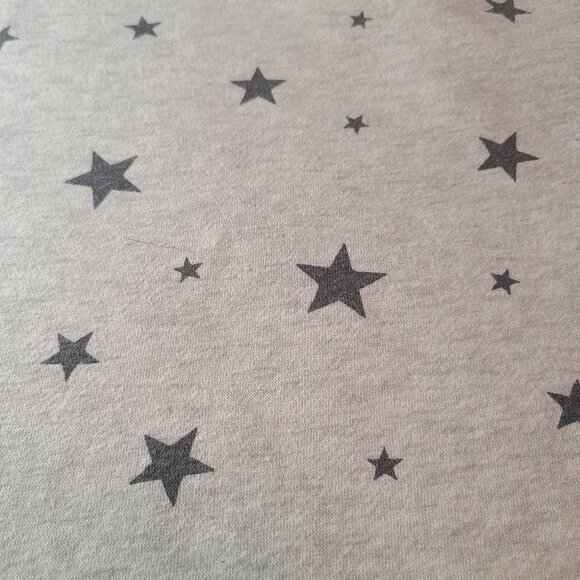 Pink Rose Gray Star Print Pullover Sweatshirt - Size M - Picture 6 of 13